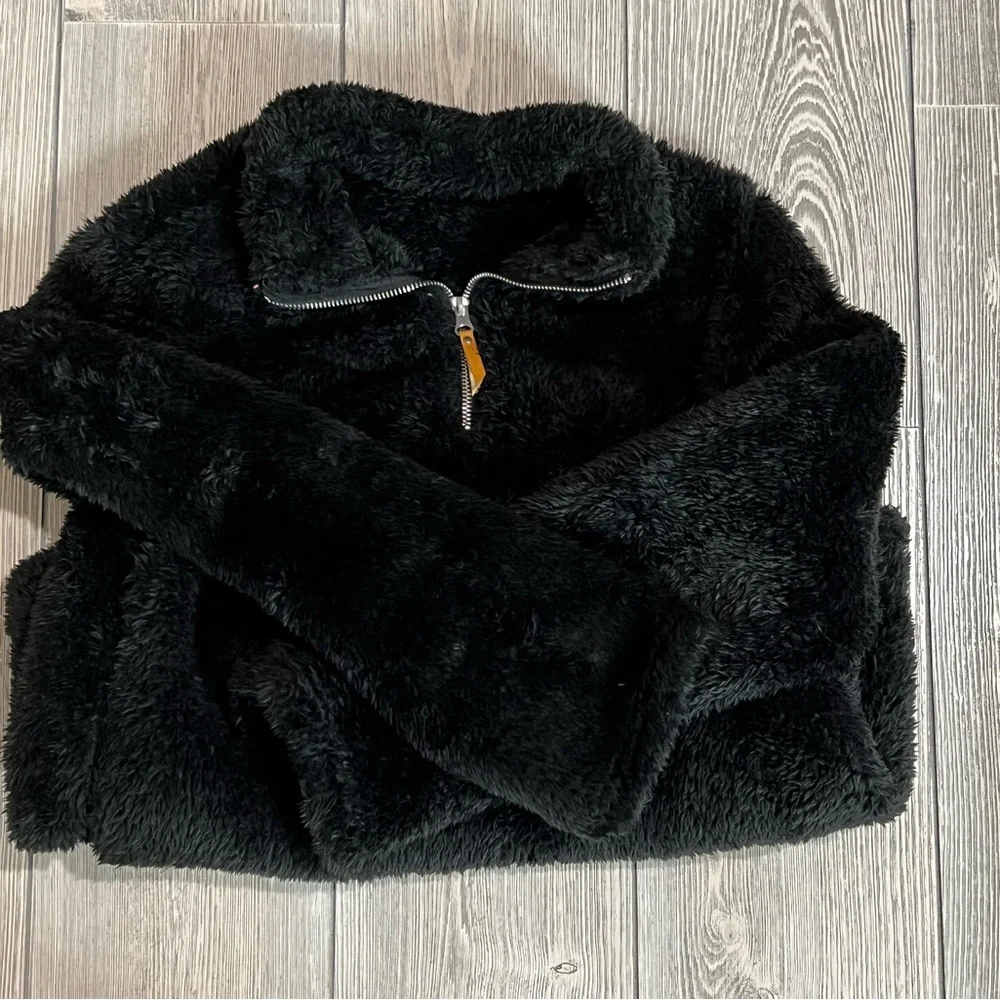 Soft Quarter Zip Fleece, Black, Size Small, - Picture 6 of 9